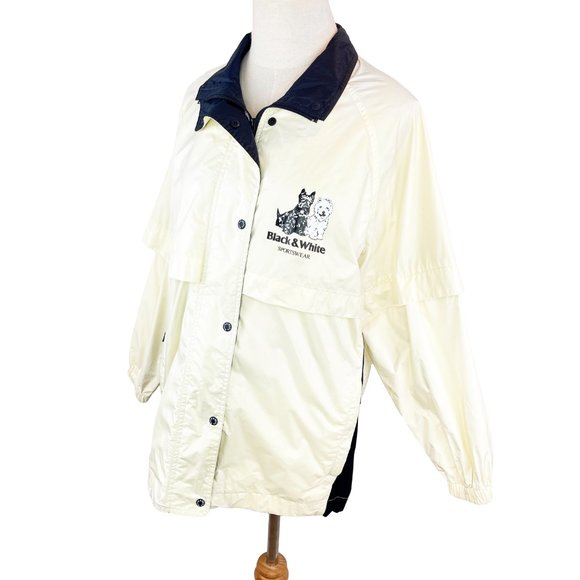 SOLD: Vintage Japan Black & White Sportswear Scottie + Westie Dog Jacket - Picture 2 of 12
